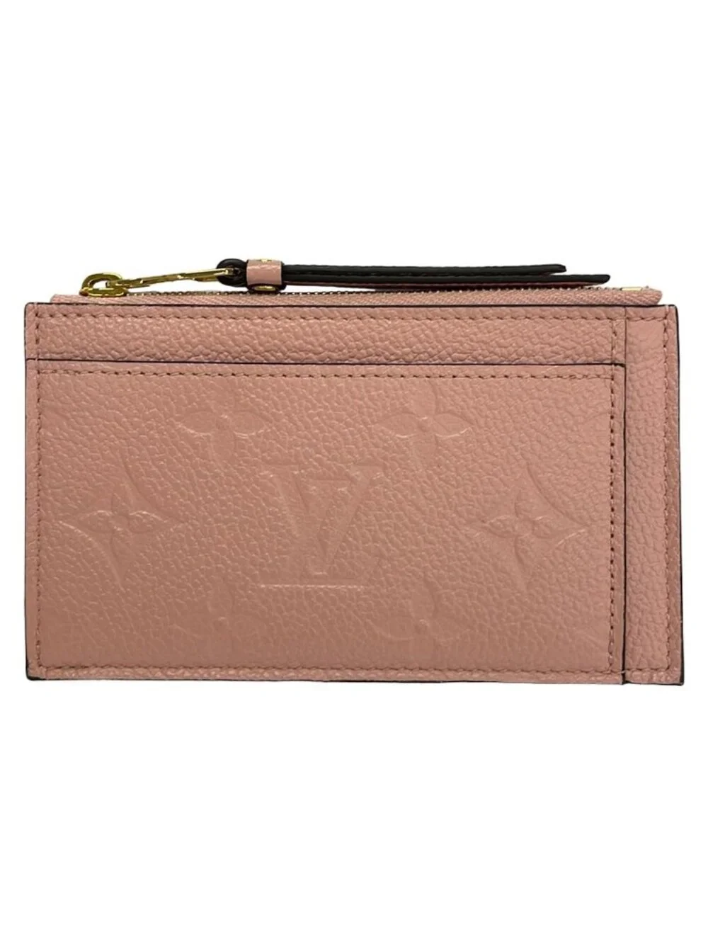 Louis Vuitton Coin Case Monogram Empreinte Card Holder Zip Rose Poudre Leather